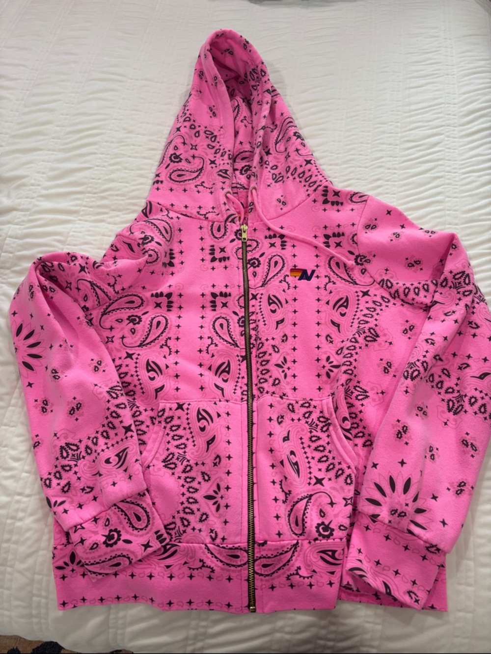 Aviator nation pink bandana jacket